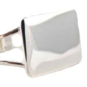 Silver Plated Bracelet, Square high polished NWT